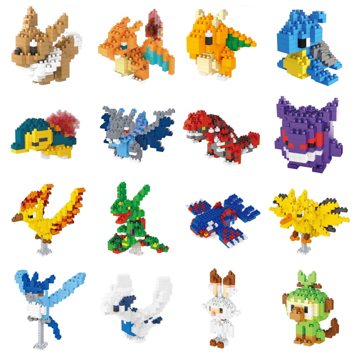 Model Kit Rayquaza - 포켓몬 작은 블록 Nanoblock Charizard Kyogre