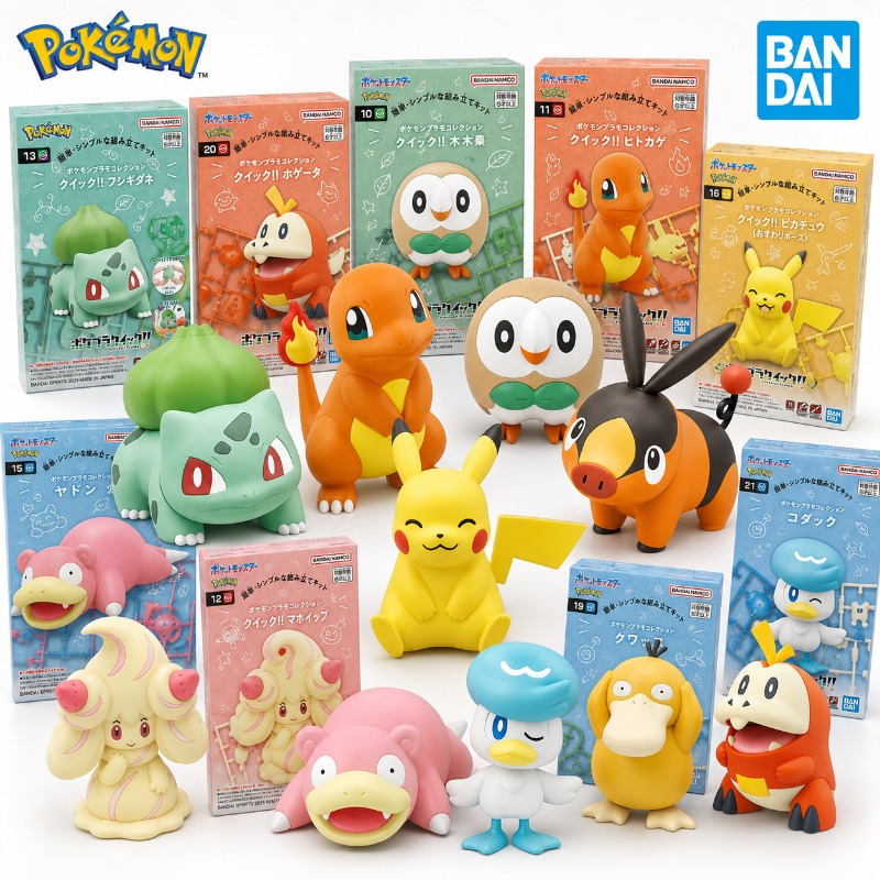 Model Kit Quick Charmander - 반다이 포켓몬 플라모 컬렉션 퀵 피카츄