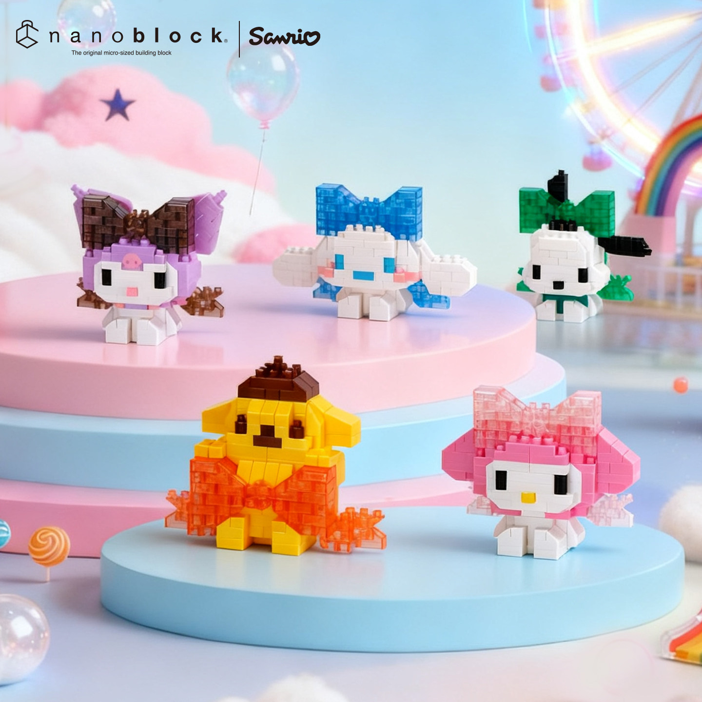 Model Kit Toy - 나노블록 산리오 마이크로 빌딩 블록 정품