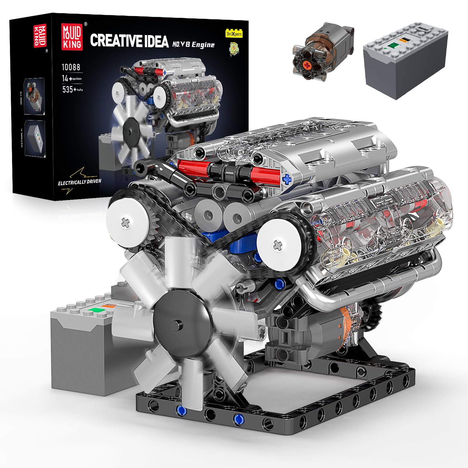 Model Kit V8 Engine - 몰드 킹 10088 V8 엔진 빌딩
