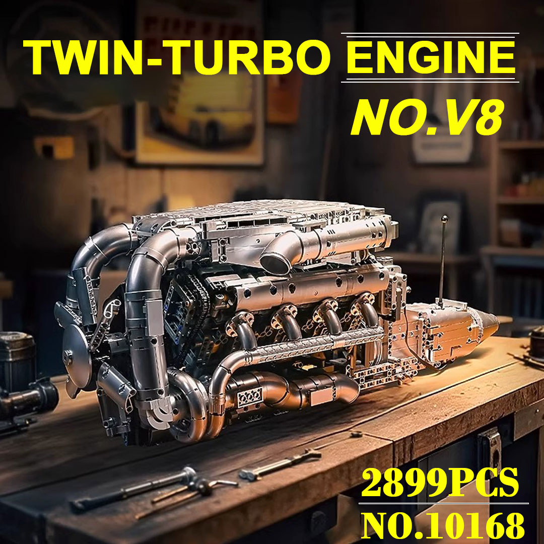 Model Kit V8 Engine - 몰드 킹 10168 V8 트윈 터보