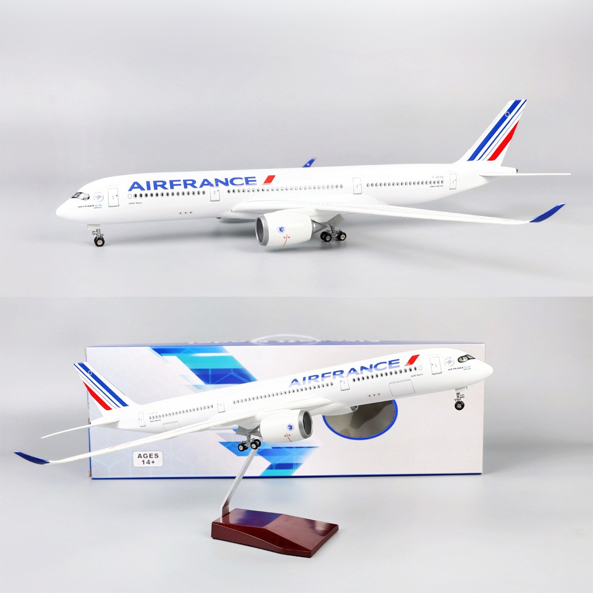 Model Kit Aircraft - 47cm 에어프랑스 A350 모형 항공기 레진