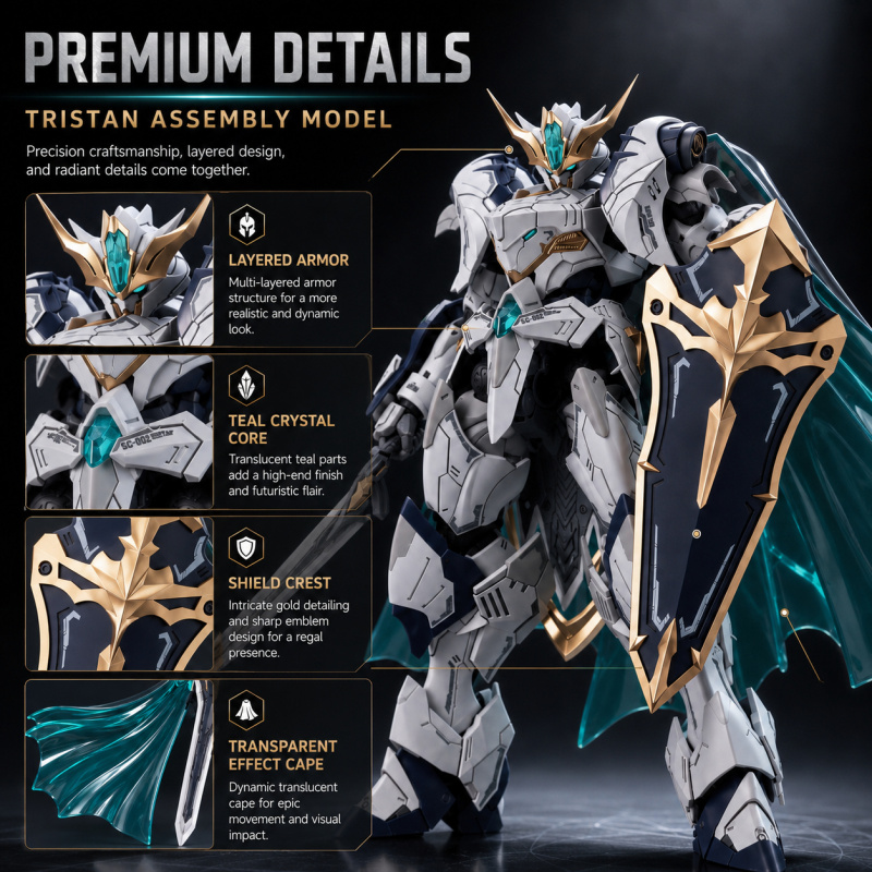 트리스탄 나이트 메카 조립 모델 키트, 검과 방패가 있 - Model Kit Tristan 리뷰 및 가격