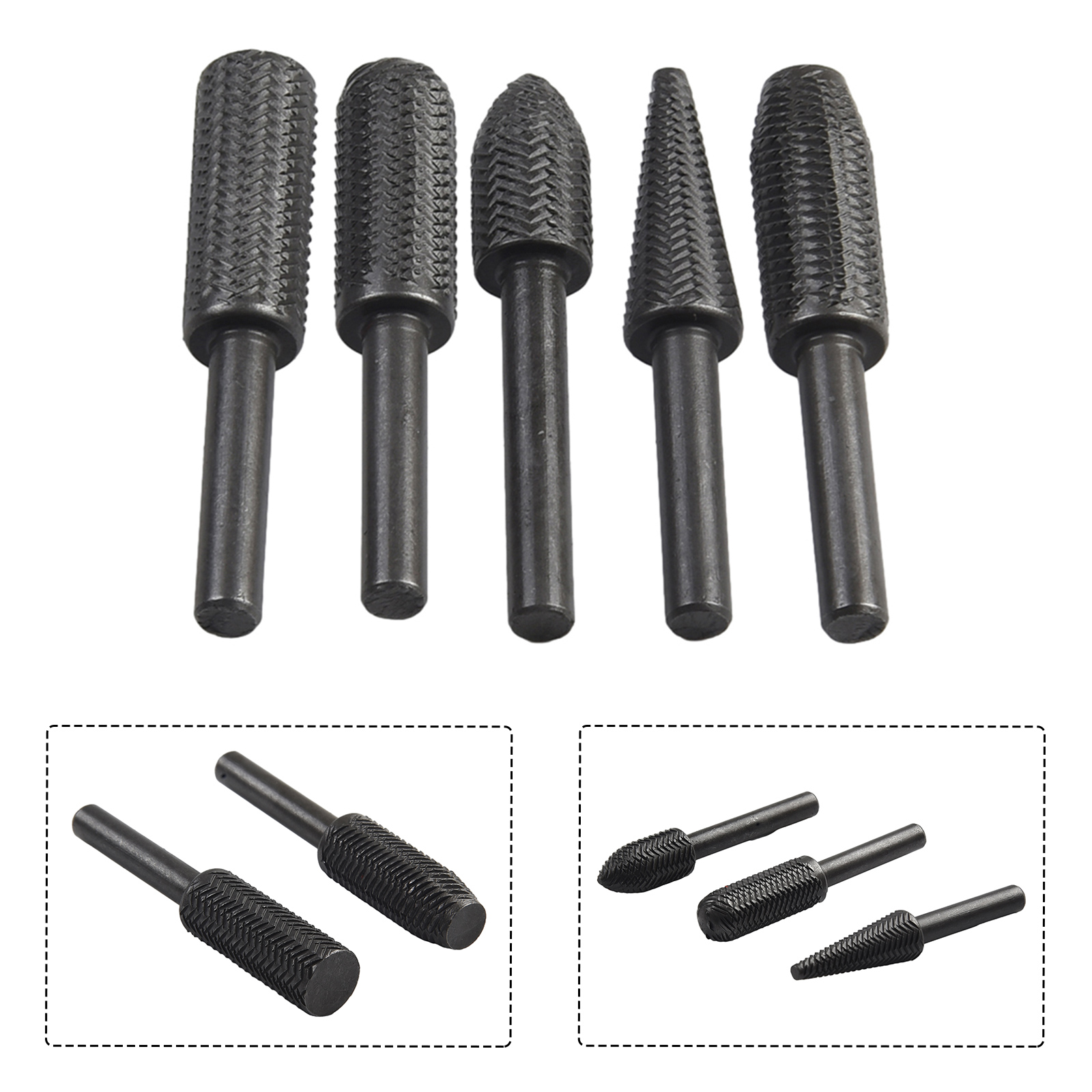 5개의 더블 컷 로터리 래스프 파일 세트 - 6mm 샹 - Model Kit Cutter 리뷰 및 가격