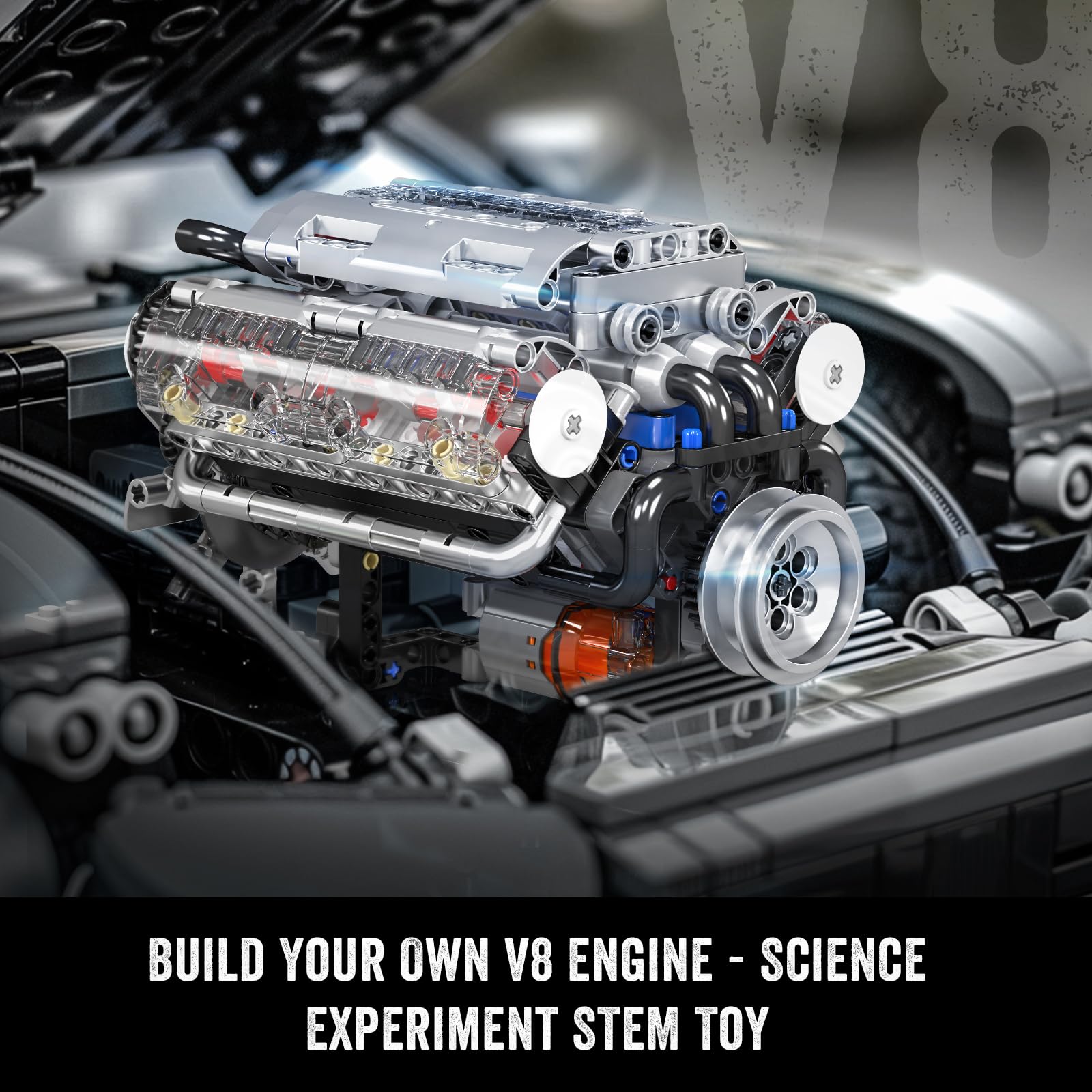 몰드 킹 10088 V8 엔진 빌딩 블록 키트 535피 - Model Kit V8 Engine 리뷰 및 가격