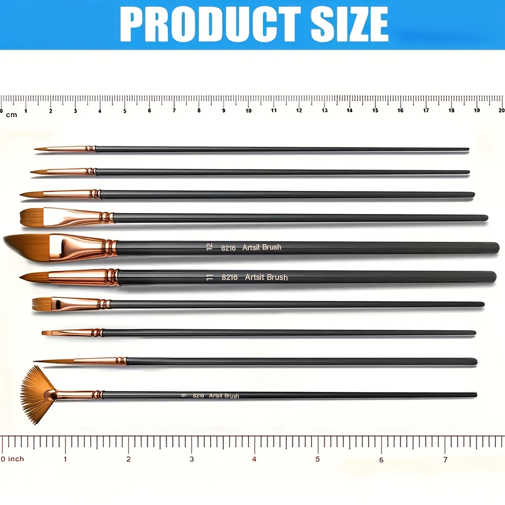 12개 전문가용 아티스트 페인팅 브러쉬 세트 - 오일, - Model Kit Acrylic Paint 리뷰 및 가격